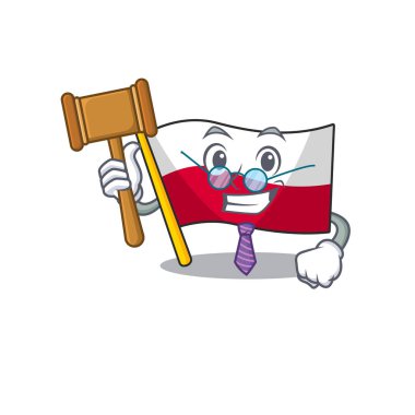 Karikatür şeklinde Yargıç bayrak polonya