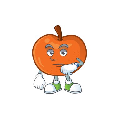 Maskot ile meyve mandalina çizgi film karakteri bekliyor