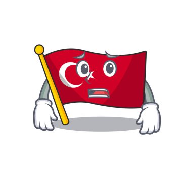 Maskot şeklinde korkuyla bayrak Türkiye