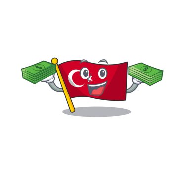 Maskot şeklinde para çantası bayrak türkiye ile