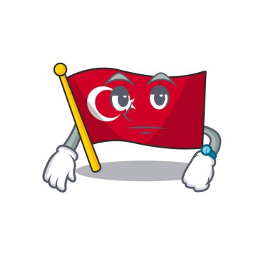 Maskot çekmecesinde bekleyen hindi karakter bayrağı