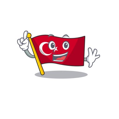 Maskot çekmecesinde finger hindi karakter bayrağı