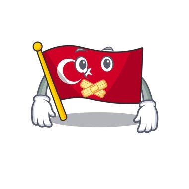 Maskot çekmecesinde sessiz hindi karakter bayrağı