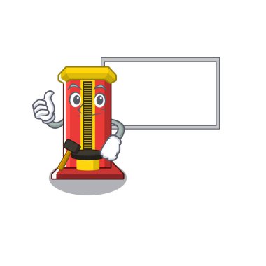 Tahta çekiç çizgi film şeklinde karakter oyun makinesi ile Thumbs up