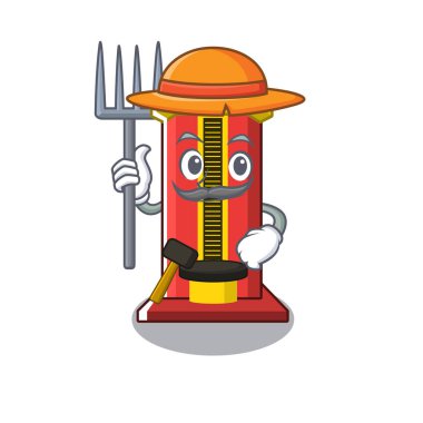 Çiftçi çekiç karikatür şekilli karakter oyun makinesi