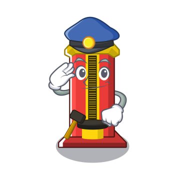 Polis çekiç karikatür şekilli karakter oyun makinesi