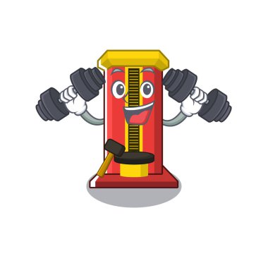 Fitness çekiç karikatür şekilli karakter oyun makinesi