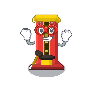 Karikatür süper kahraman çekiç oyun makinesi