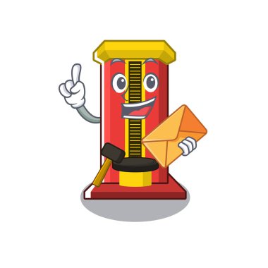 Karikatür zarf çekiç oyun makinesi ile