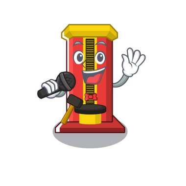 Singing çekiç oyun makinesi karakter izole