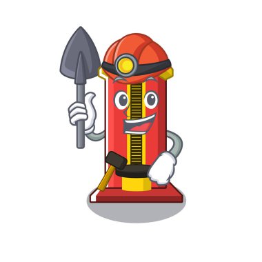 Miner çekiç oyun makinesi karakter izole