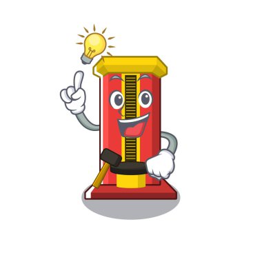 Karikatür ile bir fikir çekiç oyun makinesi var