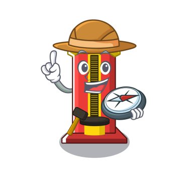 Explorer çekiç oyun makinesi karakter izole