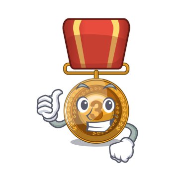 Karakter dolabında bronz madalya karikatür kadar Thumbs