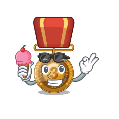 Karakter dolap dondurma bronz madalya karikatür ile