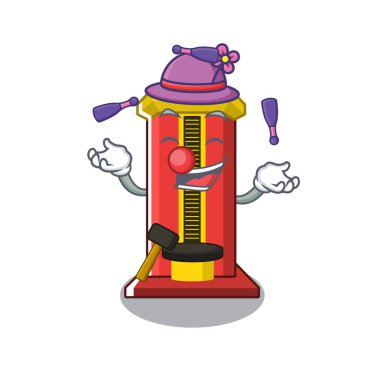 Karikatür ile çekiç oyun makinesi hokkabazlık