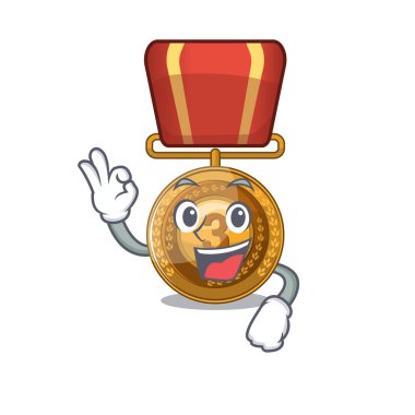 Karakter dolabında Tamam bronz madalya karikatür