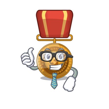 Karakter dolabında işadamı bronz madalya karikatür