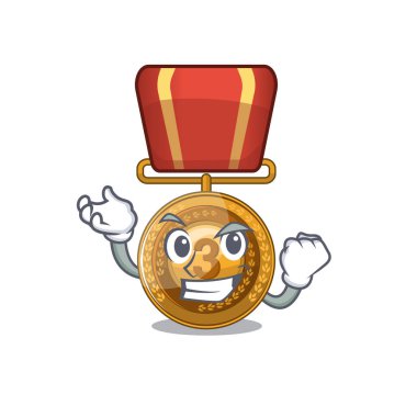 Karakter dolabında başarılı bronz madalya karikatür