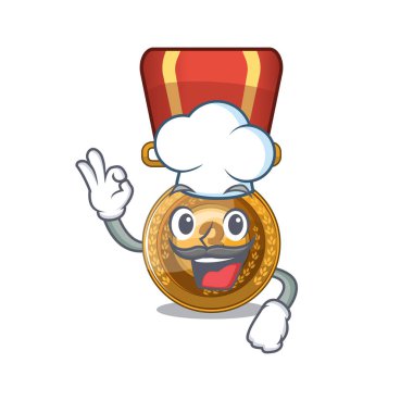 Karakter dolapta Şef bronz madalya karikatür