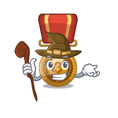 Karikatür şekli ile Cadı bronz madalya