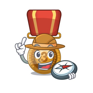 Karikatür şekli ile Explorer bronz madalya