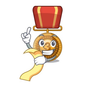 Karikatür şekli ile menü bronz madalya ile