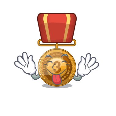 Dil dışarı bronz madalya duvar karakteri yerleştirilir