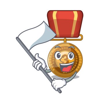 Bayrak bronz madalya duvar karakteri üzerine yerleştirilen ile