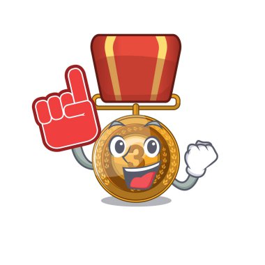 Köpük parmak bronz madalya duvar karakteri yerleştirilir