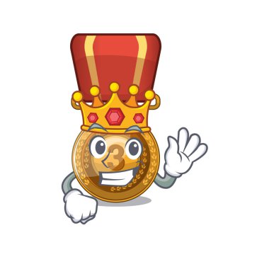 Kral bronz madalya duvar karakteri üzerine yerleştirilir