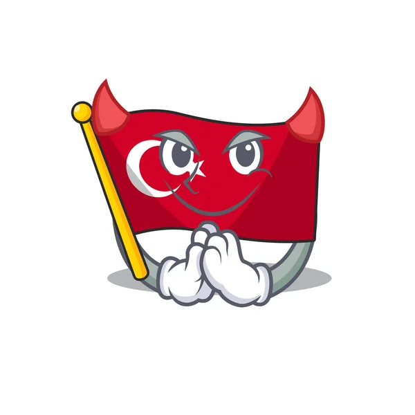 Maskot şeklinde bayrak Türkiye şarkı — Stok Vektör