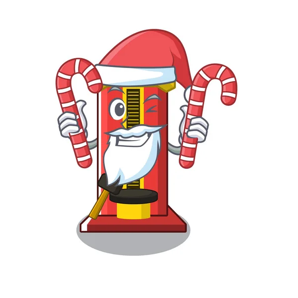 Санта-Клаус с молотком и карикатурой — стоковый вектор
