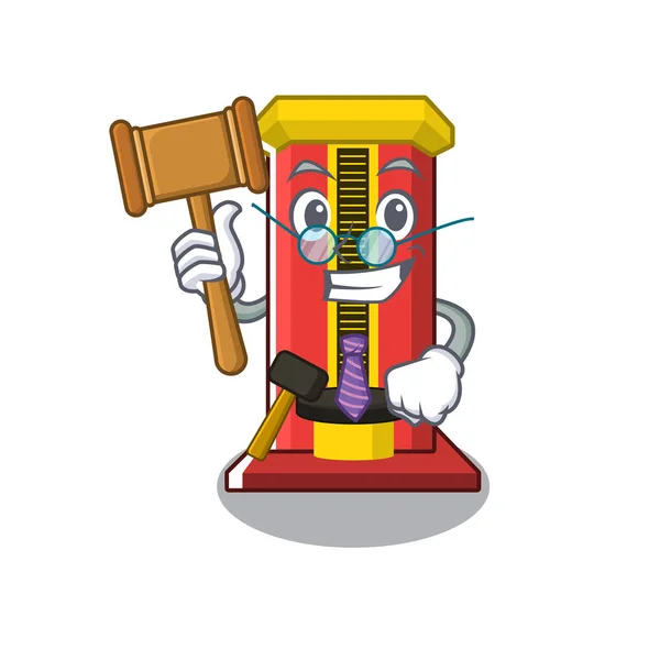 Δικαστής σφυρί μηχάνημα παιχνίδι με το καρτούν — Διανυσματικό Αρχείο