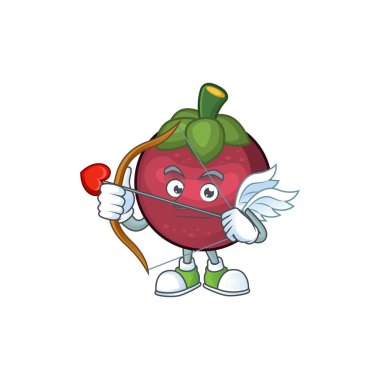 Cupid karakter tatlı mangosteen karikatür izole