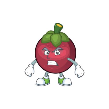 Sağlık için Scream meyve mangosteen çizgi film karakteri