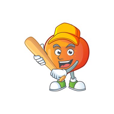 Maskot ile beyzbol nectarian taze çizgi film karakteri oynamak