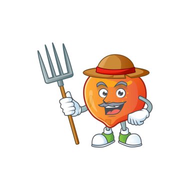 Maskot ile Çiftçi nectarian taze çizgi film karakteri