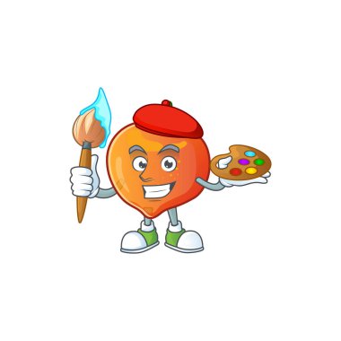 Maskot ile ressam nectarian taze çizgi film karakteri