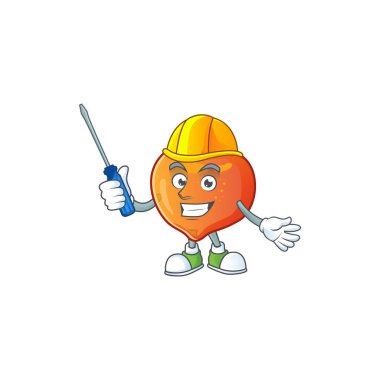 Karikatür tarzı Otomotiv tatlı nektarin karakter maskot