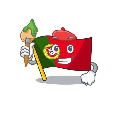 Sanatçı bayrağı portekiz karakteri şeklinde karikatür