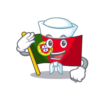 Şekil karikatür Denizci bayrağı Portekiz karakteri