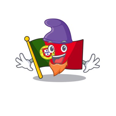Elf bayrak portekiz karakteri şeklinde karikatür