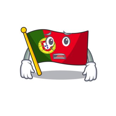 Maskot şekli ile Korkulu bayrak portekiz