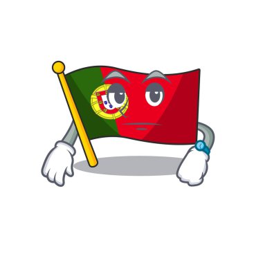 Bekleme bayrağı portekiz karakter izole