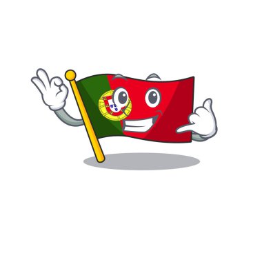 Karakter izole bana bayrak portekiz çağrı