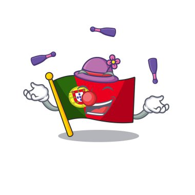 Karakter izole bayrak portekiz hokkabazlık