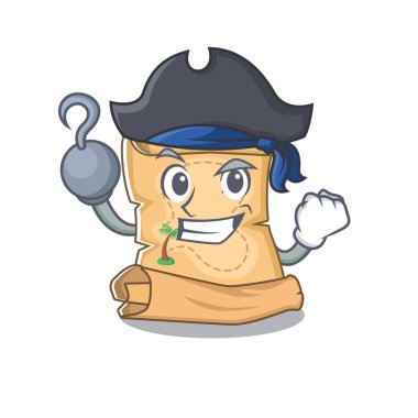 Karakter şeklinde korsan hazine haritası