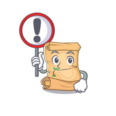 Karakter şeklinde işaret hazine haritası ile