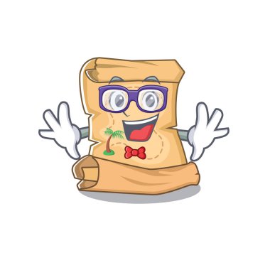 Karakter çantası geek maskot hazine haritası